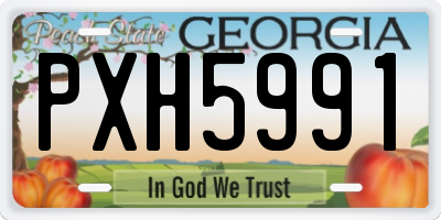 GA license plate PXH5991