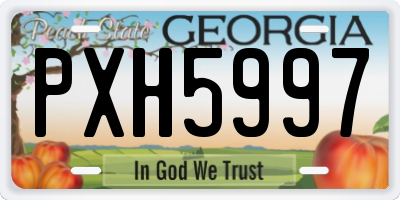 GA license plate PXH5997