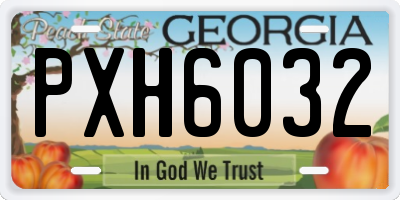 GA license plate PXH6032