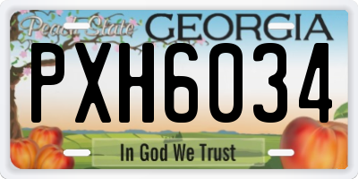 GA license plate PXH6034