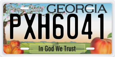 GA license plate PXH6041