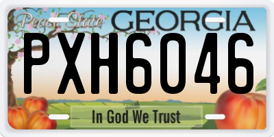 GA license plate PXH6046