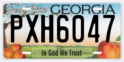 GA license plate PXH6047