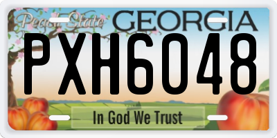 GA license plate PXH6048