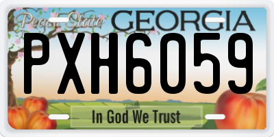 GA license plate PXH6059