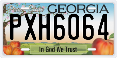 GA license plate PXH6064