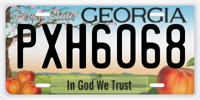 GA license plate PXH6068