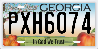 GA license plate PXH6074