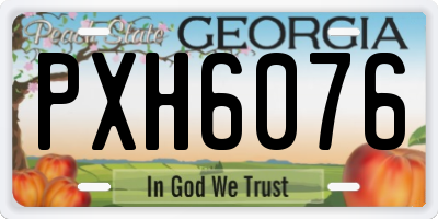 GA license plate PXH6076