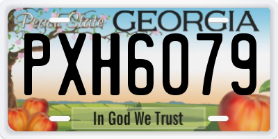 GA license plate PXH6079