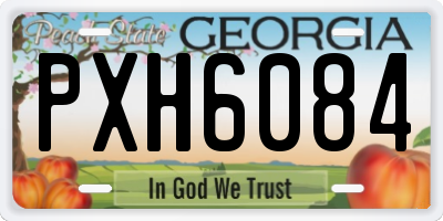 GA license plate PXH6084