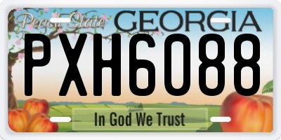 GA license plate PXH6088