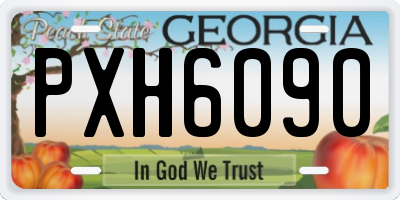 GA license plate PXH6090
