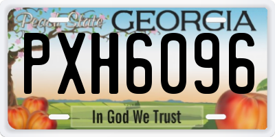 GA license plate PXH6096