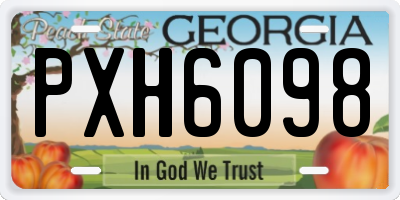 GA license plate PXH6098