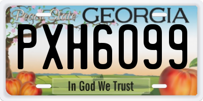 GA license plate PXH6099