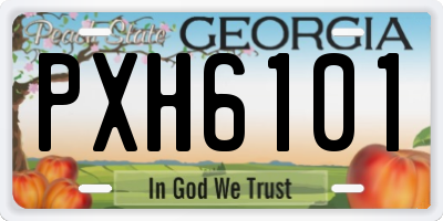GA license plate PXH6101
