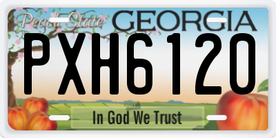 GA license plate PXH6120
