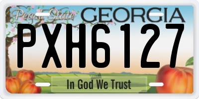 GA license plate PXH6127