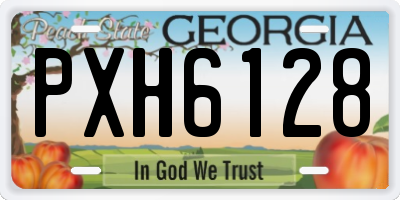 GA license plate PXH6128