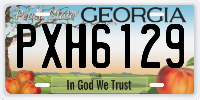 GA license plate PXH6129