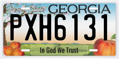 GA license plate PXH6131