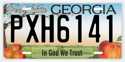 GA license plate PXH6141