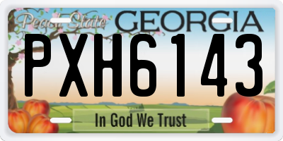 GA license plate PXH6143