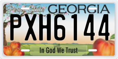 GA license plate PXH6144