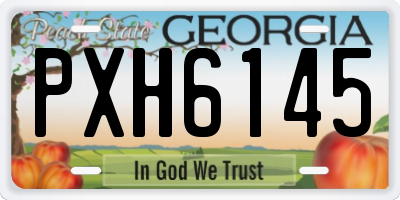 GA license plate PXH6145