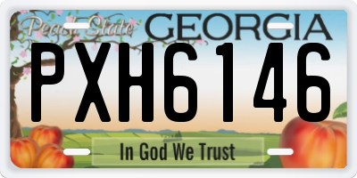 GA license plate PXH6146
