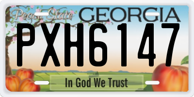 GA license plate PXH6147