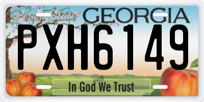 GA license plate PXH6149