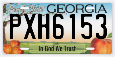 GA license plate PXH6153