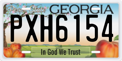 GA license plate PXH6154