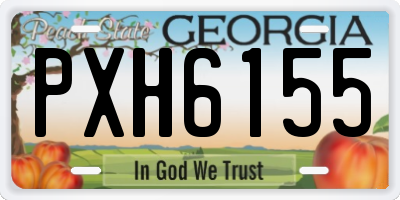 GA license plate PXH6155