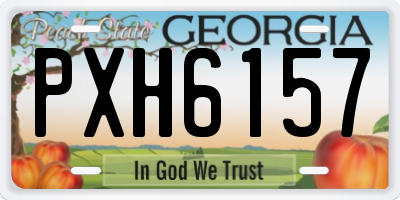GA license plate PXH6157