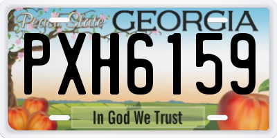 GA license plate PXH6159