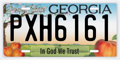 GA license plate PXH6161
