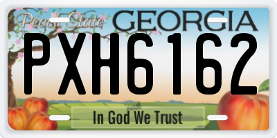 GA license plate PXH6162