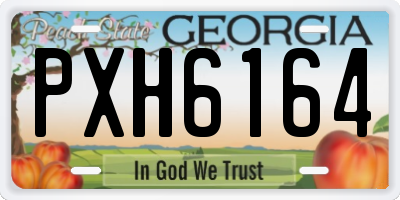 GA license plate PXH6164
