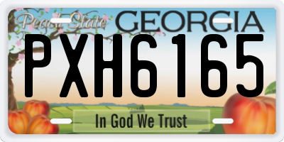 GA license plate PXH6165