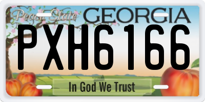 GA license plate PXH6166