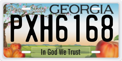 GA license plate PXH6168