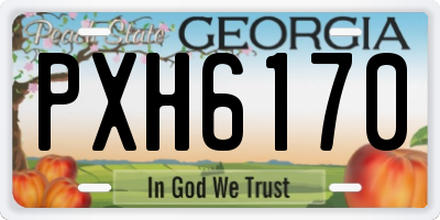 GA license plate PXH6170