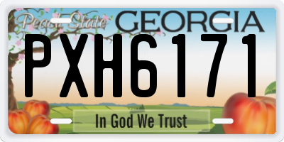 GA license plate PXH6171