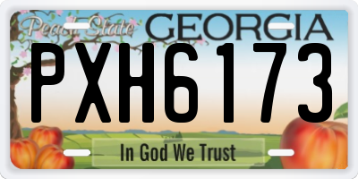 GA license plate PXH6173