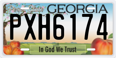 GA license plate PXH6174