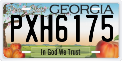 GA license plate PXH6175