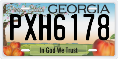 GA license plate PXH6178